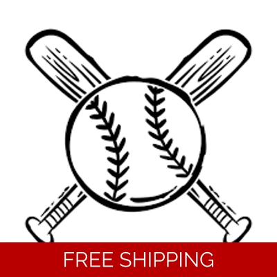 Baseball and crossed bats Die Cut Vinyl Decal sticker Baseball and crossed bats Die Cut Vinyl Decal sticker